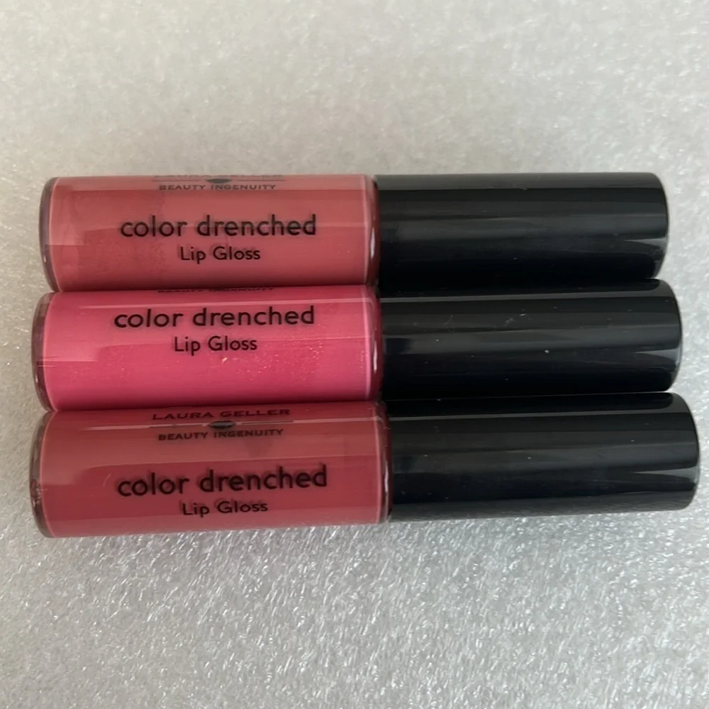 LOT OF 3 Laura Geller Color Drenched Lip Gloss / BRAND NEW
